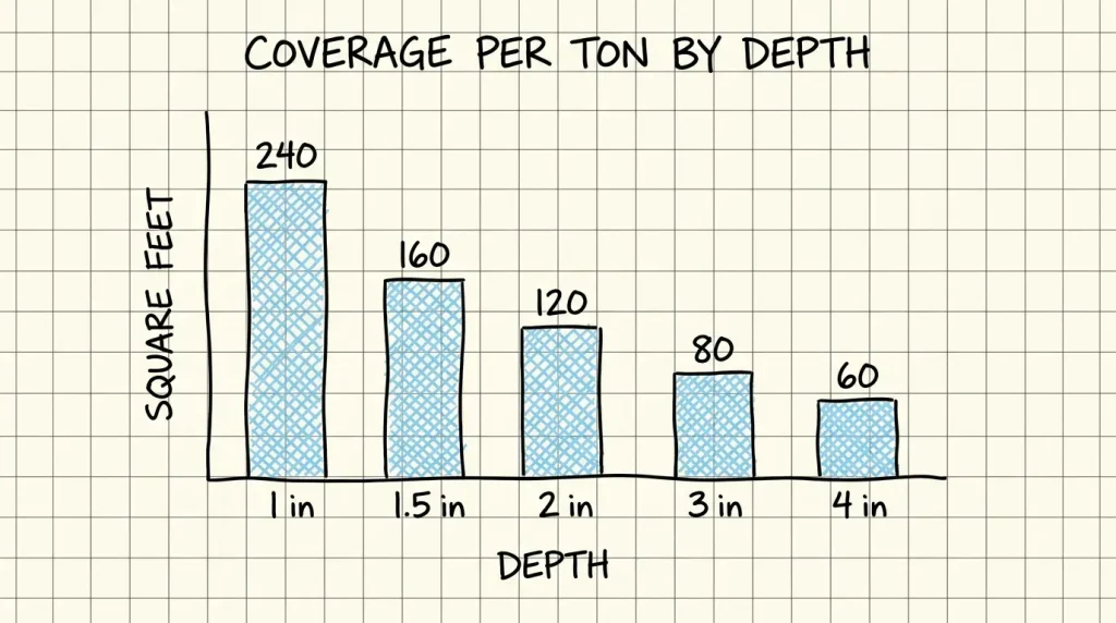 Coverage falls off fast. Every time you double the depth, you cut your coverage in half.