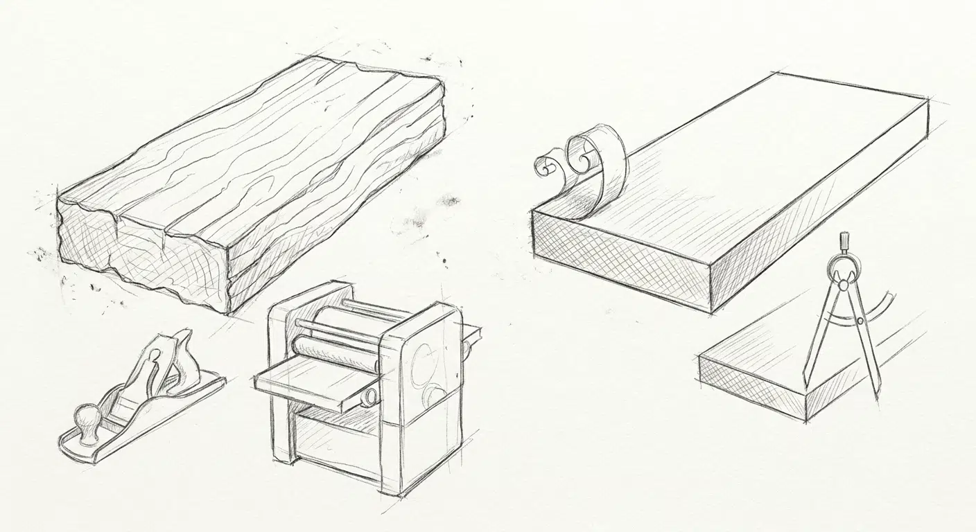 Rough Sawn vs. Milled Thickness